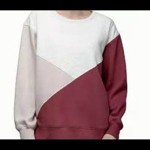 Greentea color block women sweatshirt